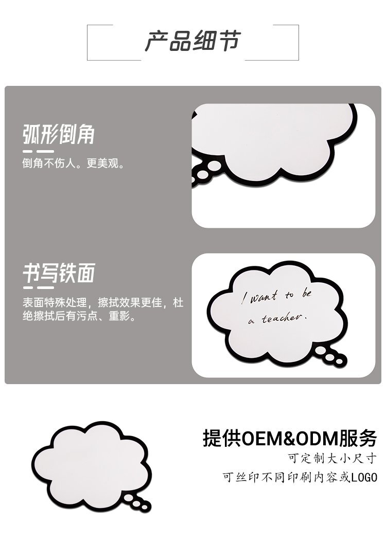 M43異形無邊框干擦白板留言板-定制白板-異形白板定制產(chǎn)品細(xì)節(jié)